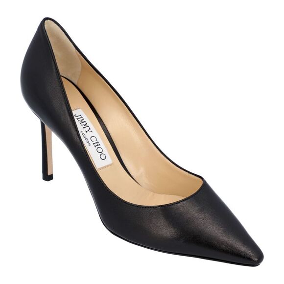 Jimmy Choo Romy pumps in black smooth leather - Picture 1 of 5